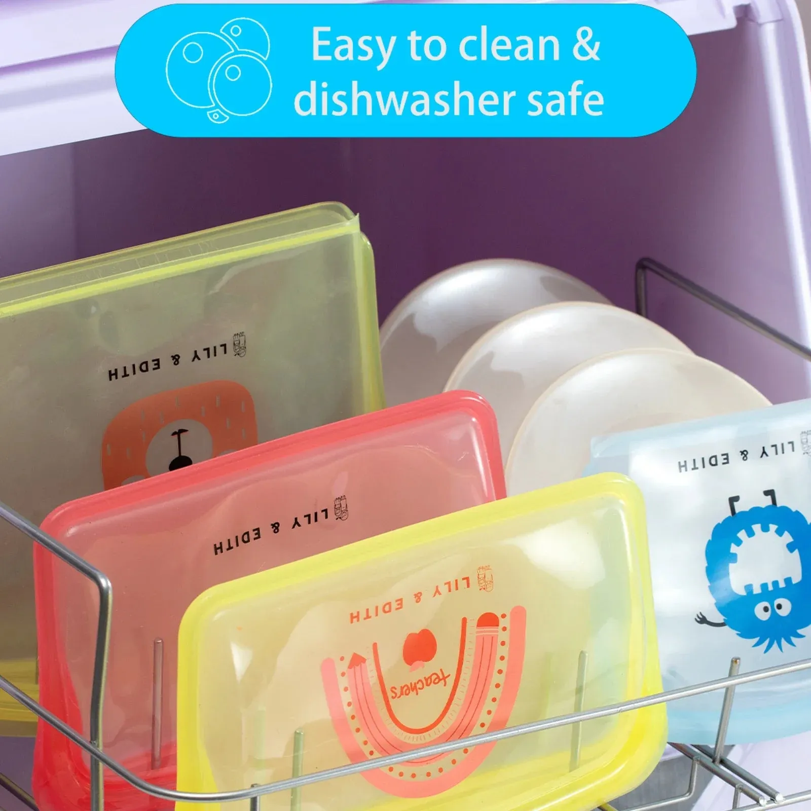 Silicone Reusable Sandwich Bag 2-Pack | Monster