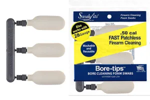 (Single Bag) 28 Gauge/.50cal Barrel Cleaning Bore-tips® by Swab-its®: Barrel Cleaning Swabs: 41-0050