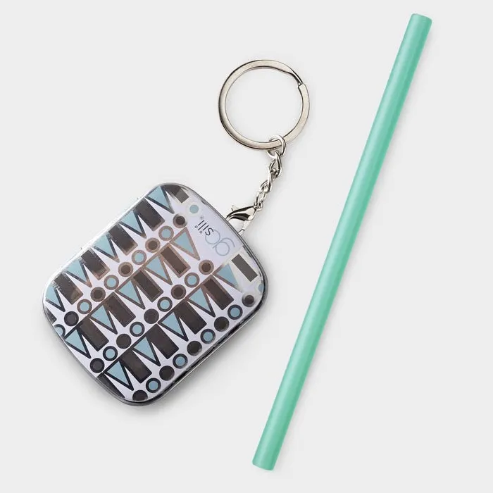Single Silicone Straw in Compact Tin - Perfect for your Purse/Bag!