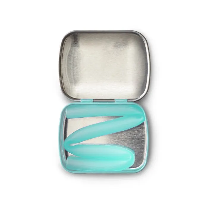 Single Silicone Straw in Compact Tin - Perfect for your Purse/Bag!
