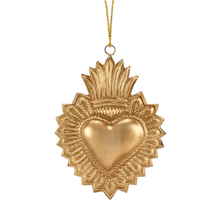 Small Petal Edge Curve Heart Ornament