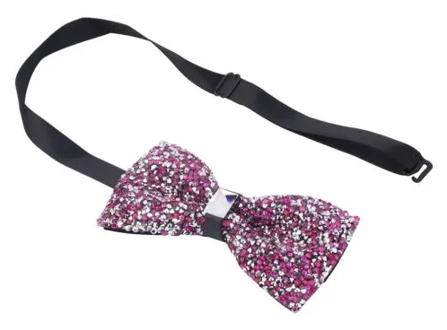 Sparkly Dark Pink Crystal Bowtie