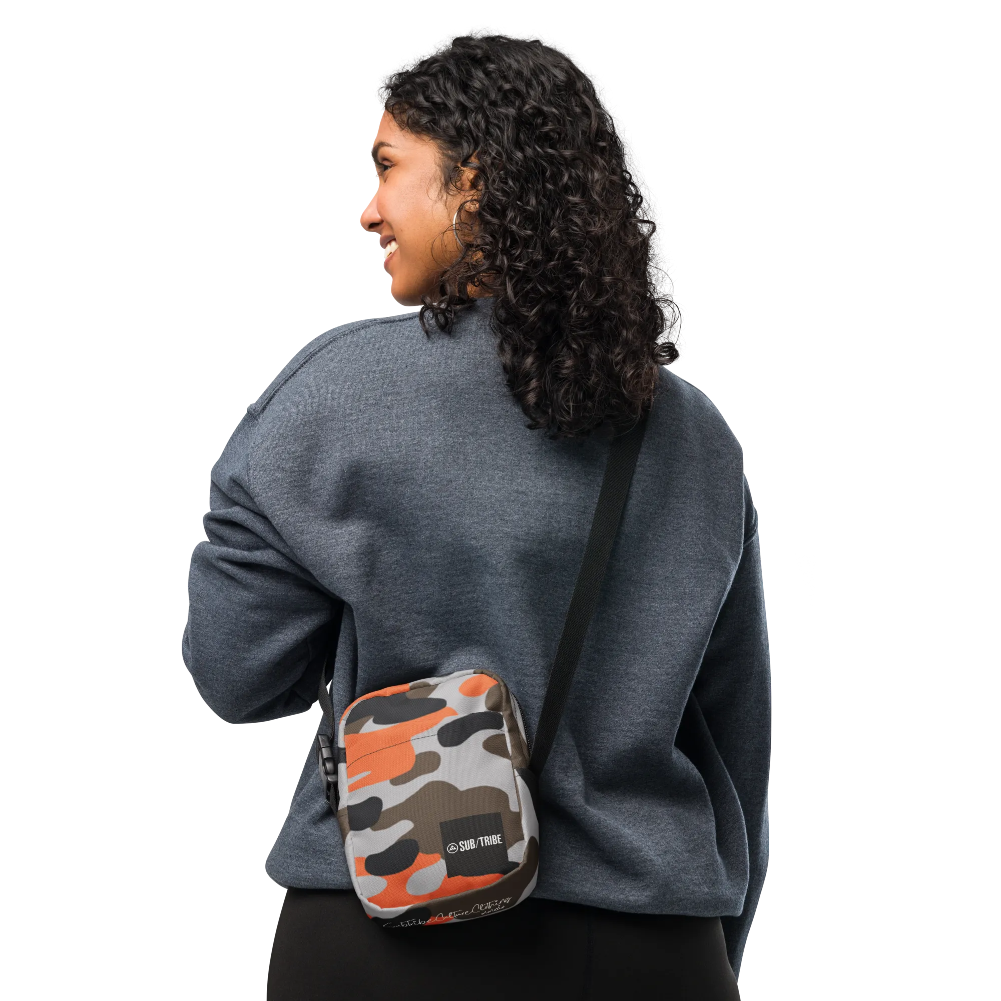 SUB/TRIBE Crossbody Bag - Orange Camo