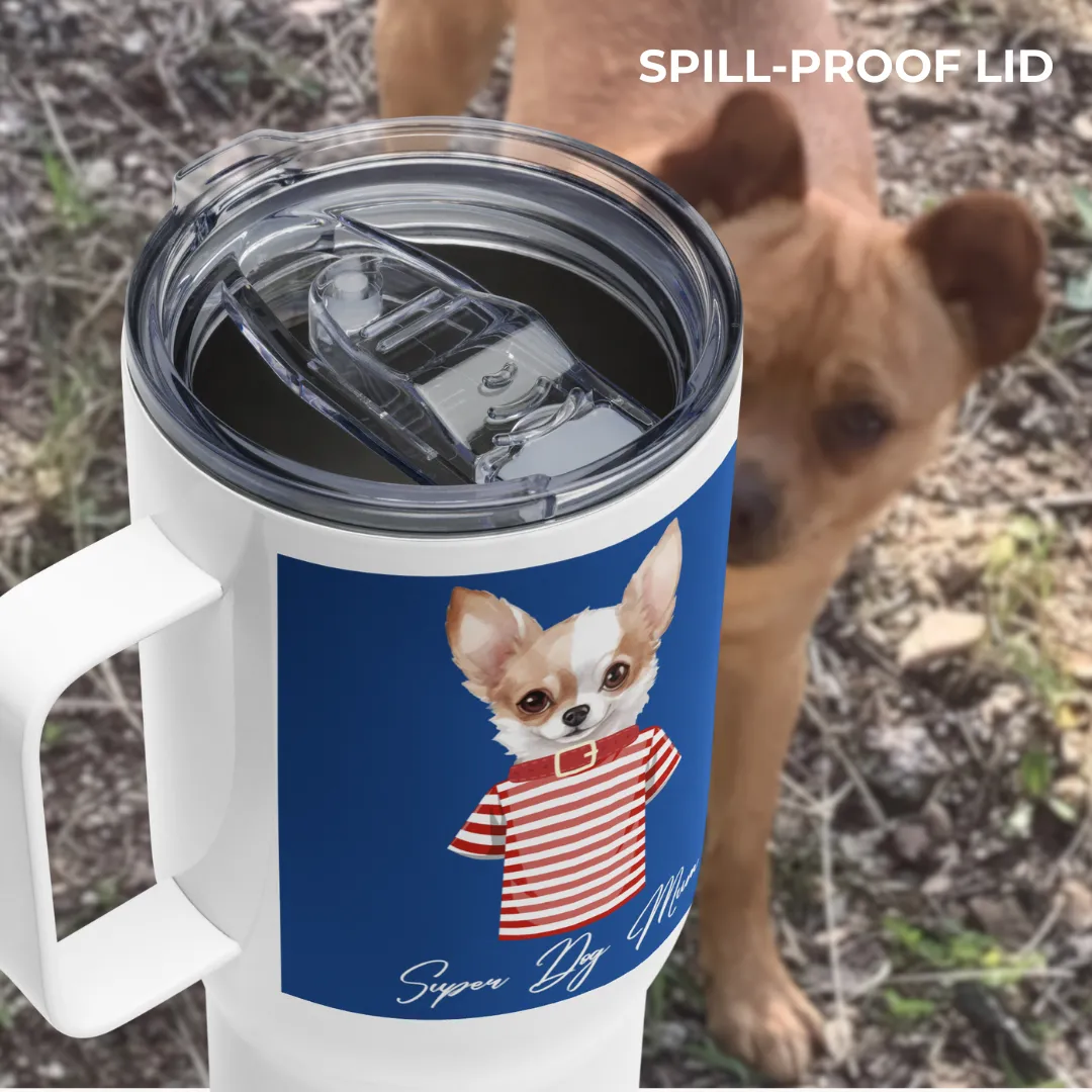 Super Chihuahua Mum, Travel mug with handle