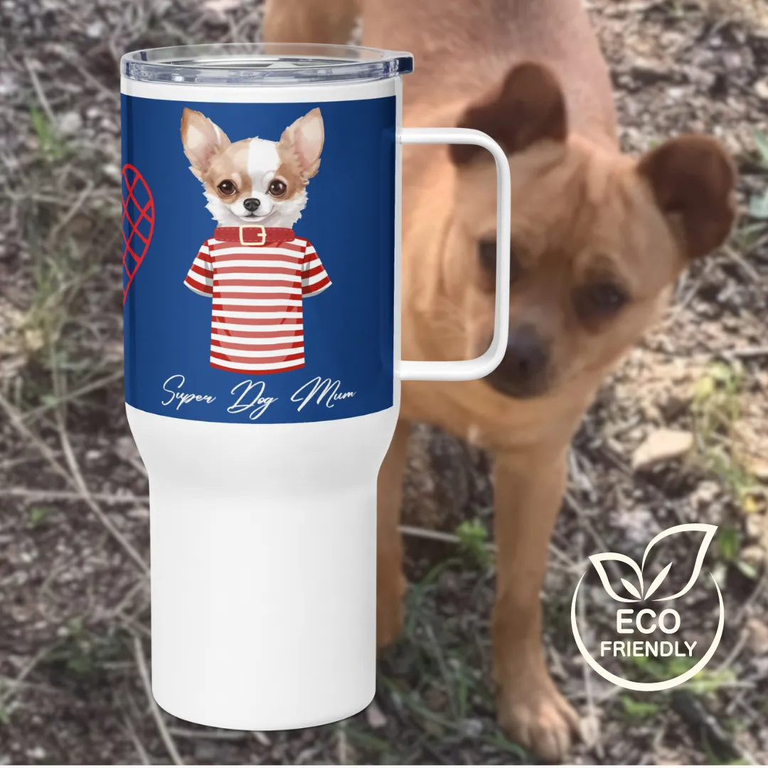 Super Chihuahua Mum, Travel mug with handle