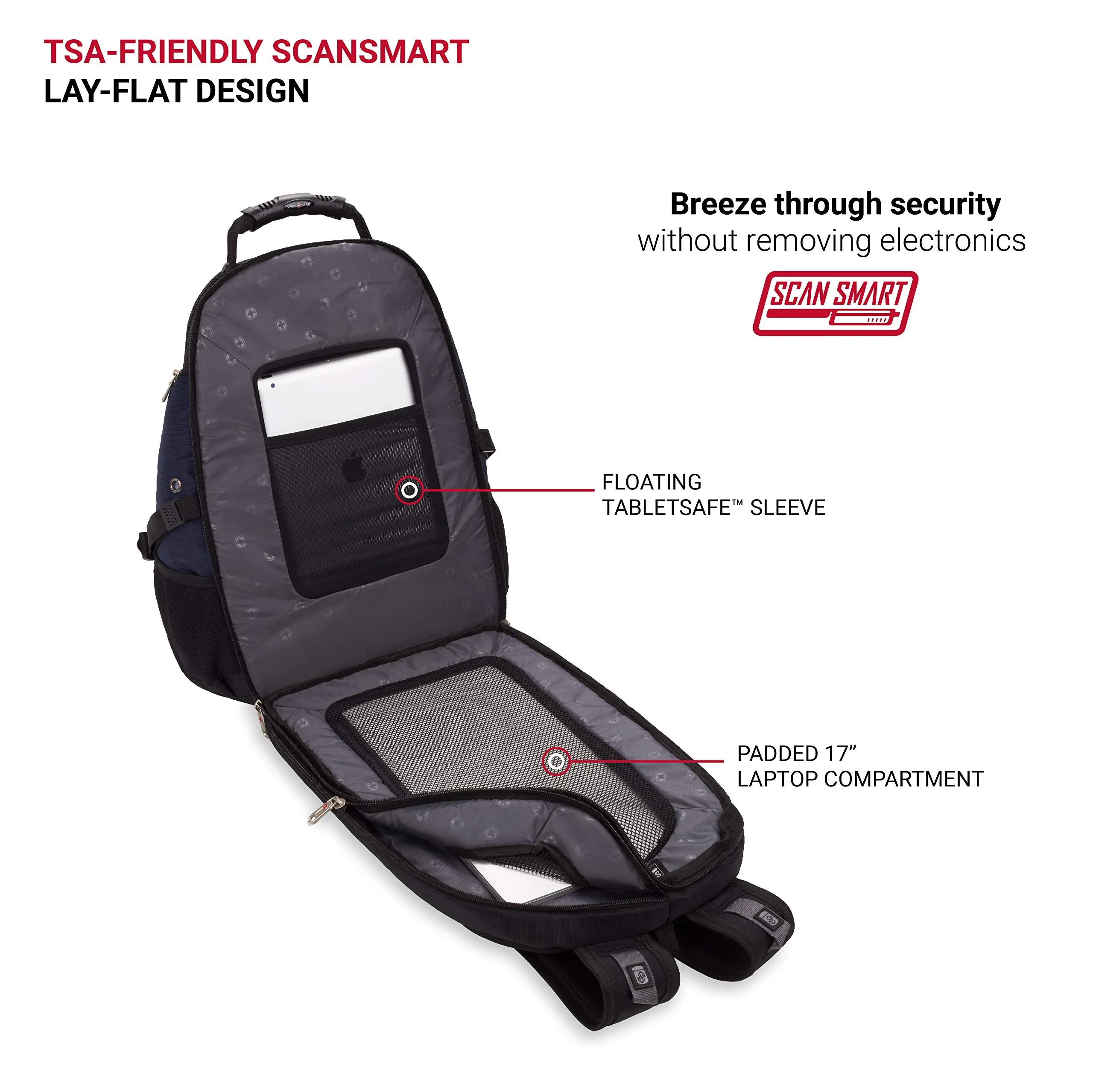SwissGear Travel Gear 1900 Scansmart TSA Friendly Laptop Backpack Blue