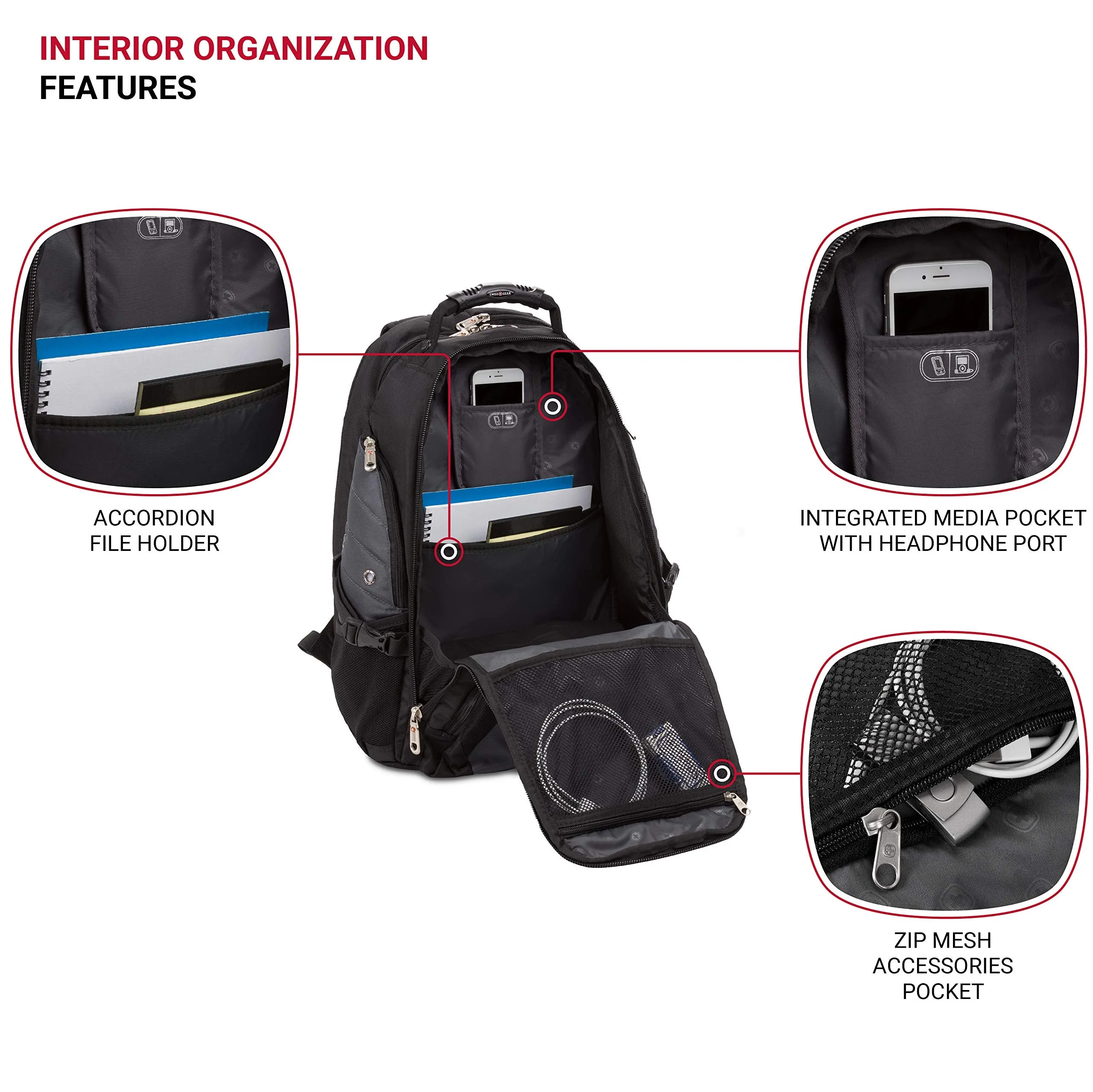 SwissGear Travel Gear 1900 Scansmart TSA Laptop Backpack - Gray