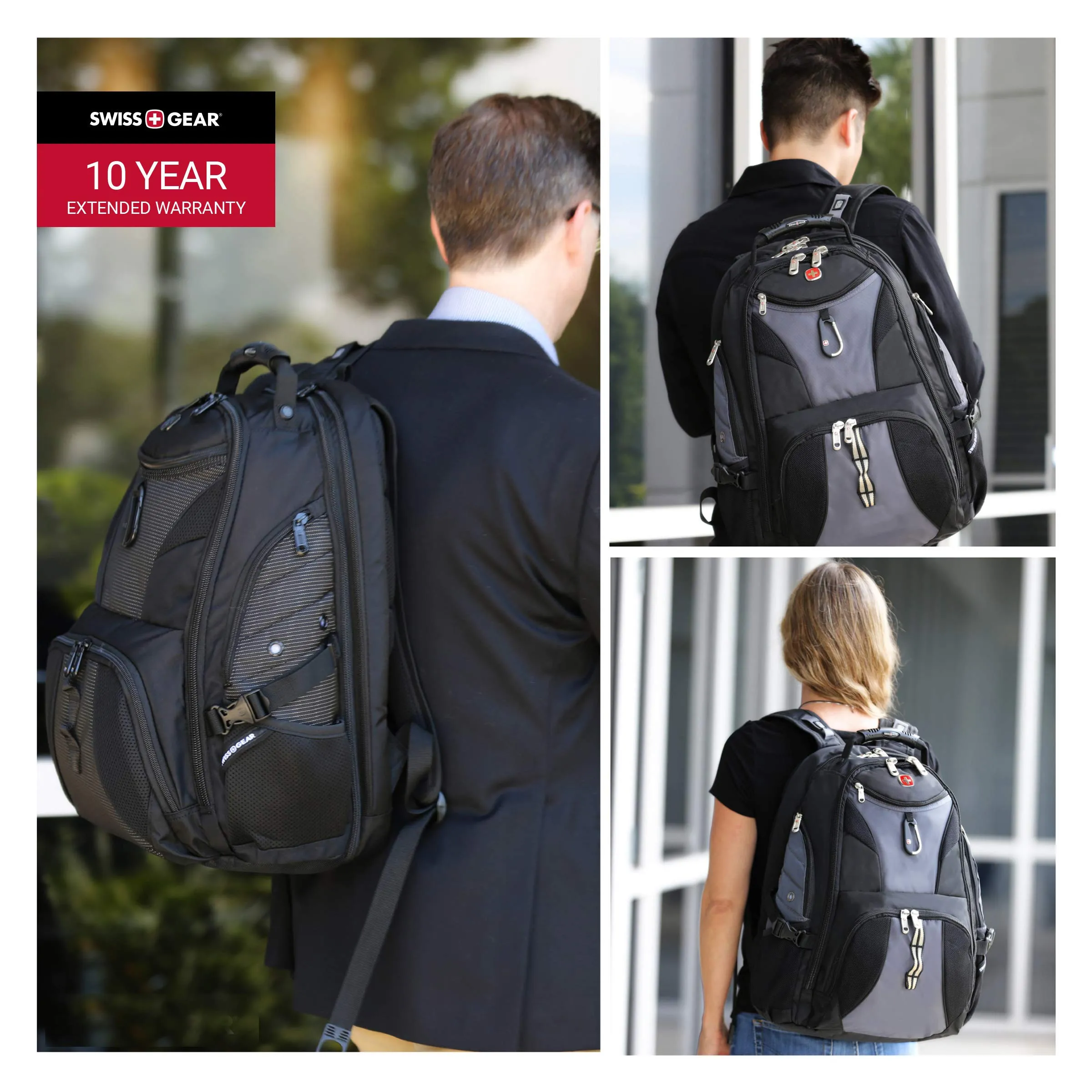 SwissGear Travel Gear 1900 Scansmart TSA Laptop Backpack - Gray