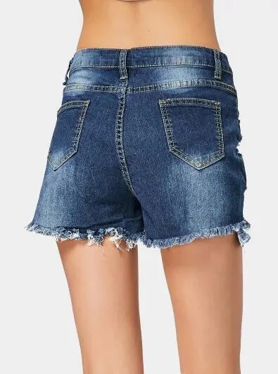 TastyHottie - Gorgeous Ripped Frayed Hem Denim Shorts