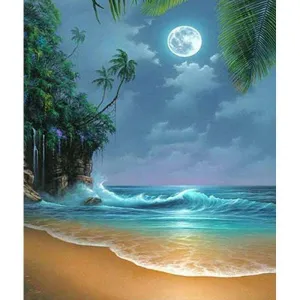 The Moonlight Shining Over The Ocean