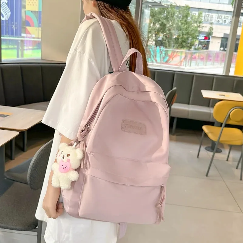 UAKISS  -  Women School Backpack Cute 2024 Fashion School Bag for Laptop Youth Women's Shoulder Bag Mobile Phone Back Pack Travel Satchels