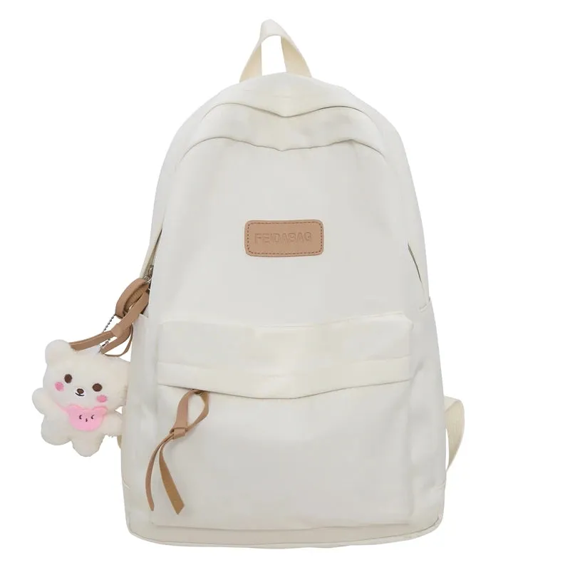 UAKISS  -  Women School Backpack Cute 2024 Fashion School Bag for Laptop Youth Women's Shoulder Bag Mobile Phone Back Pack Travel Satchels