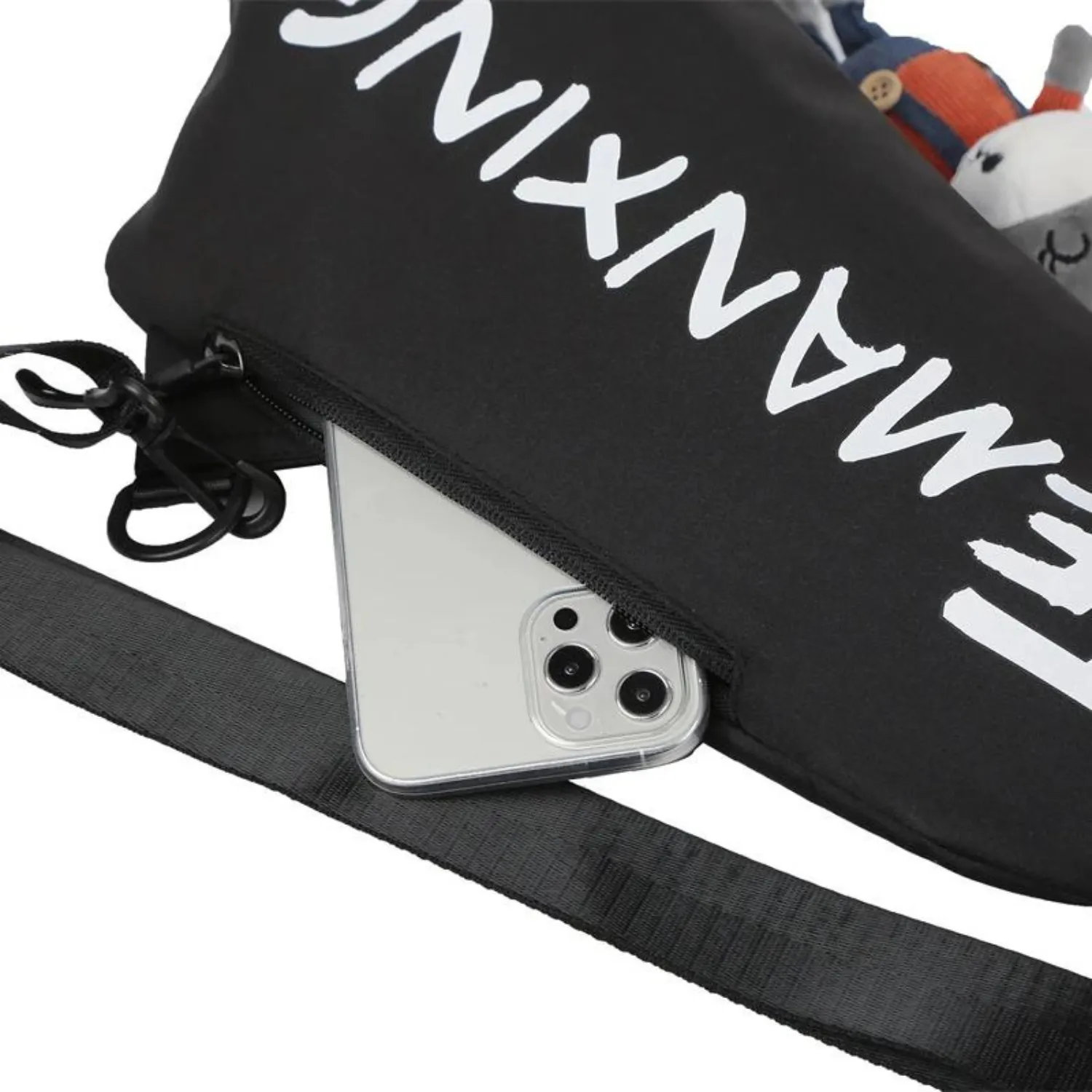 Unisex Waterproof Oxford Sling Backpack with Street Style Graphics