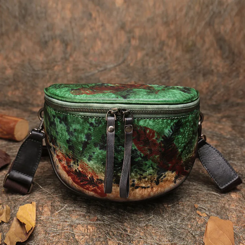 Vintage Womens Chest Sling Bag Leather Crossbody Purse For Women