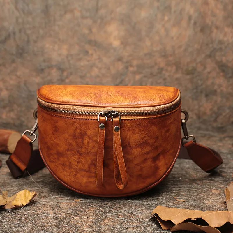 Vintage Womens Chest Sling Bag Leather Crossbody Purse For Women