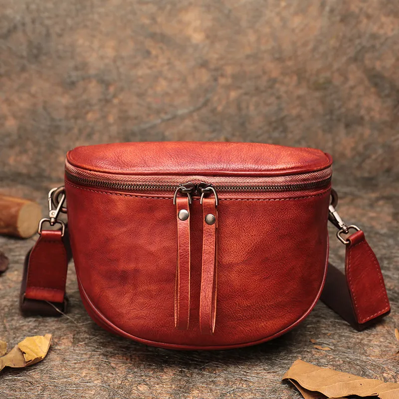 Vintage Womens Chest Sling Bag Leather Crossbody Purse For Women