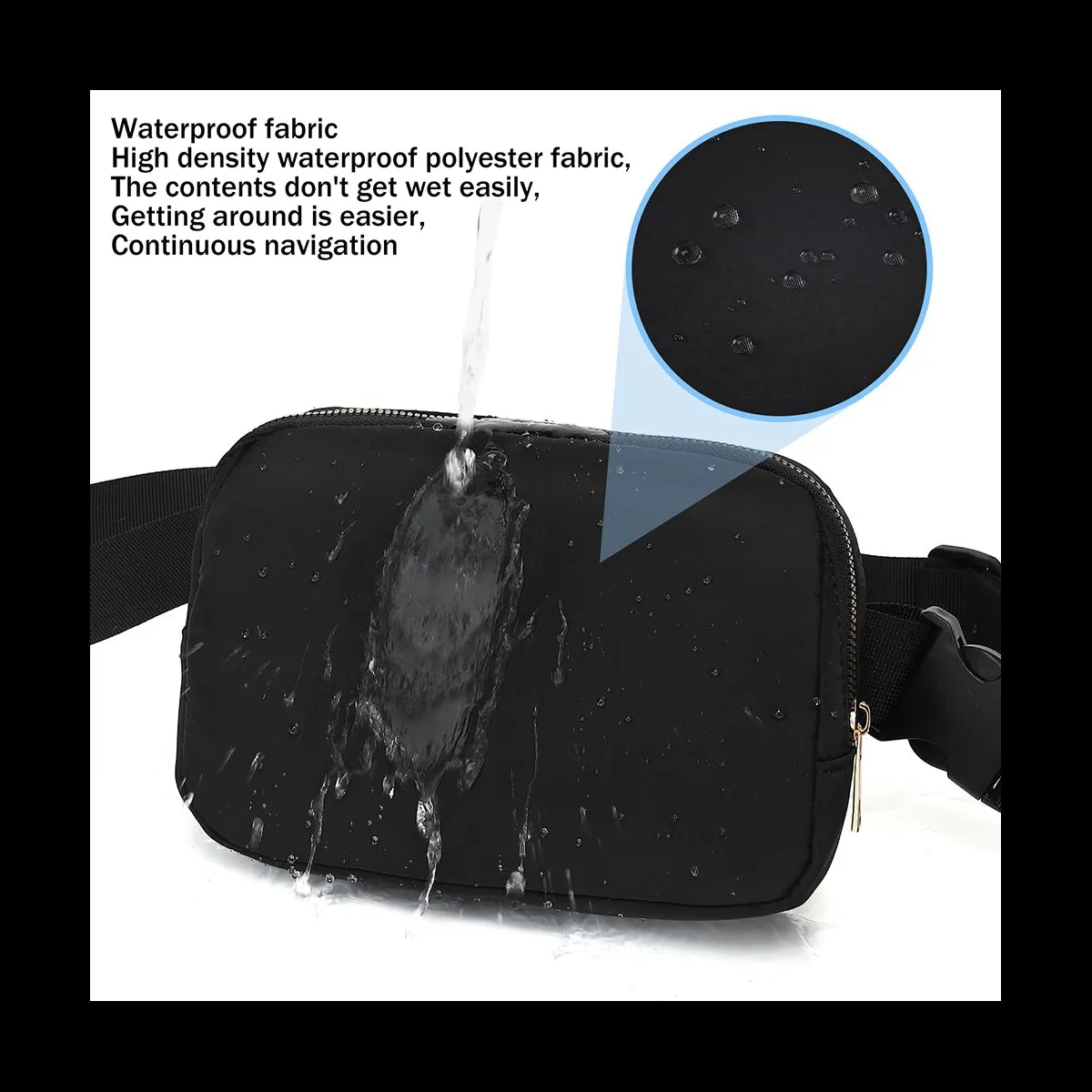 Waist Pack Belt Bag with Adjustable Strap for Hiking & Running Essentials