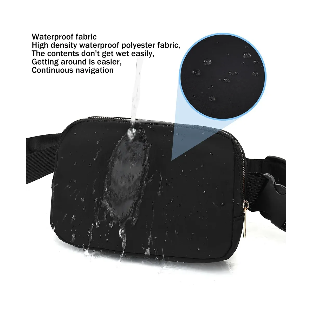 Waist Pack Belt Bag with Adjustable Strap for Hiking & Running Essentials