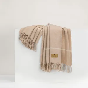 Windowpane Cashmere Sand Throw by Lands Downunder