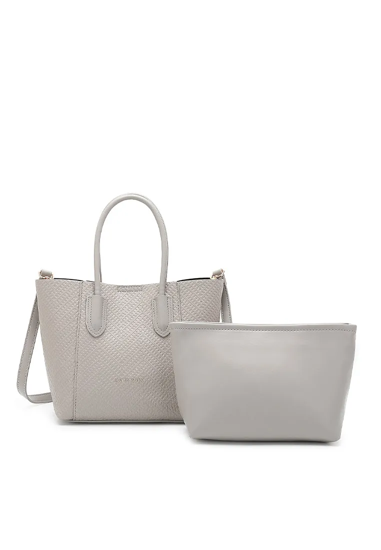Women's 2-In-1 Top Handle Bag & Pouch - HLM 564