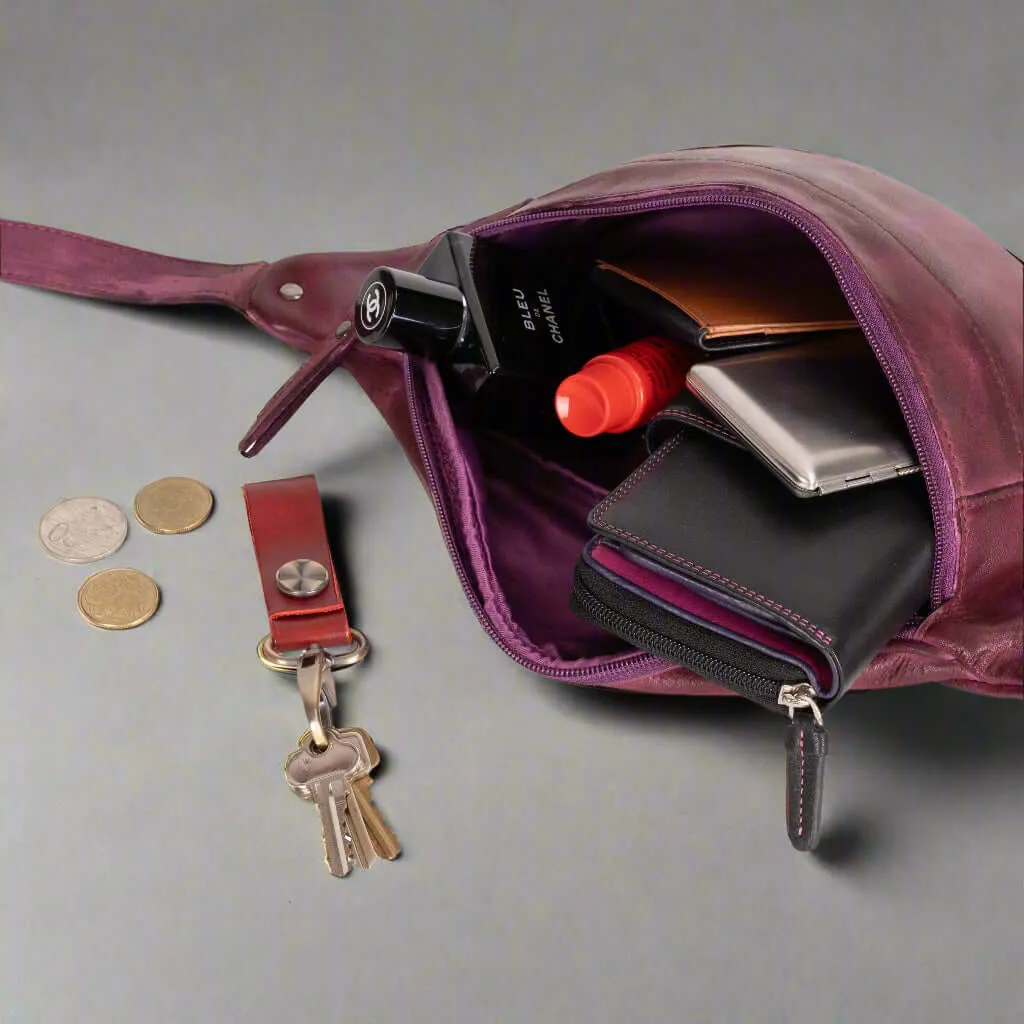 Womens Leather Waist Bum Bag