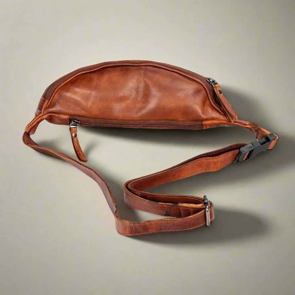 Womens Leather Waist Bum Bag