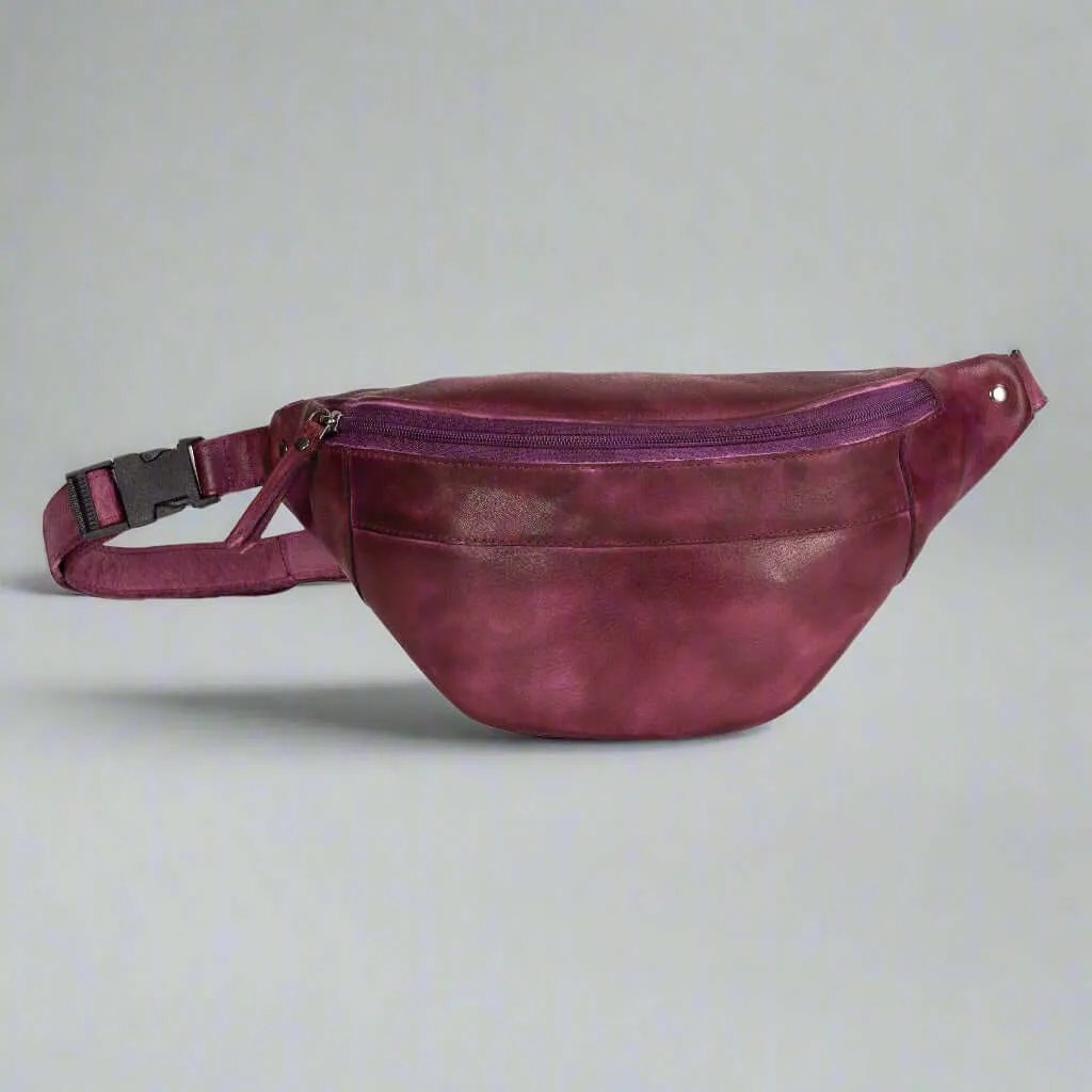 Womens Leather Waist Bum Bag
