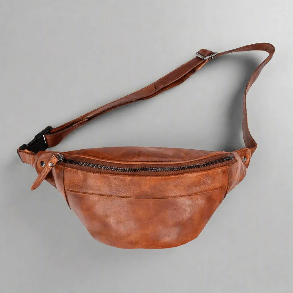 Womens Leather Waist Bum Bag