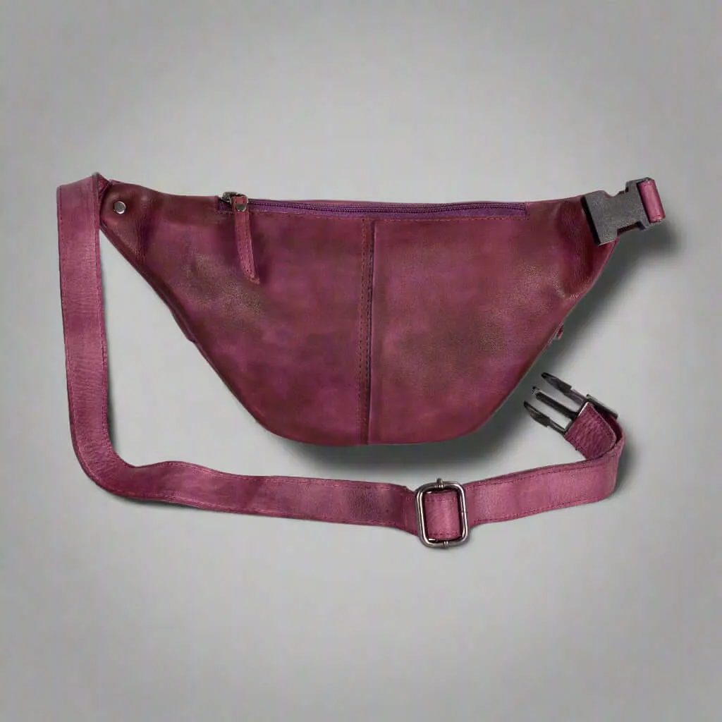 Womens Leather Waist Bum Bag