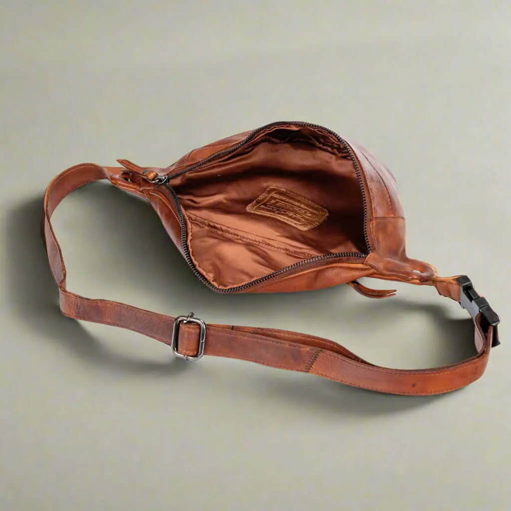 Womens Leather Waist Bum Bag