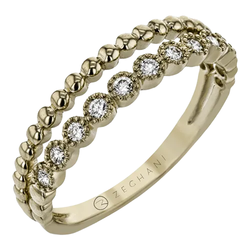 ZR2008 Right Hand Ring in 14k Gold with Diamonds